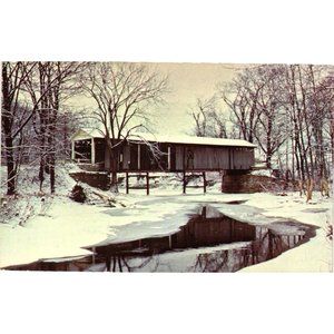 Ashtabula County Eaglville Covered Bridge Mill Creek Grand River Ohio Postcards